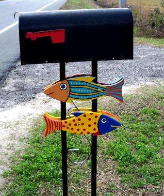 Painted Wood Fish - Sopchoppy Florida