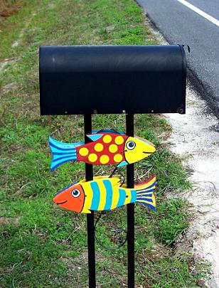 Painted Wood Fish - Sopchoppy Florida